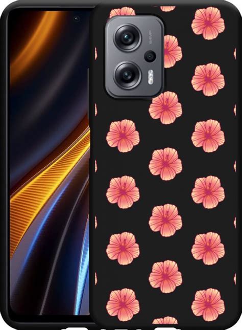 Poco X Gt Hoesje Zwart Hawaiiaanse Bloemen Designed By Cazy Bol