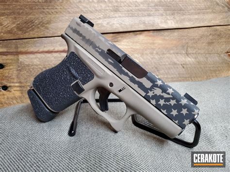 Glock 43 Handgun With Custom American Flag Cerakote Finish By Web User