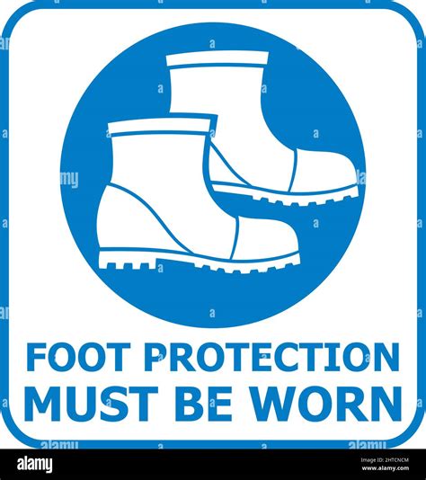 Foot Protection Sign Safety Icon Vector Illustration Stock Vector Image And Art Alamy