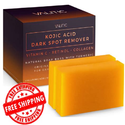 Valitic Kojic Acid Dark Spot Remover Soap Bars Pack With Vitamin C