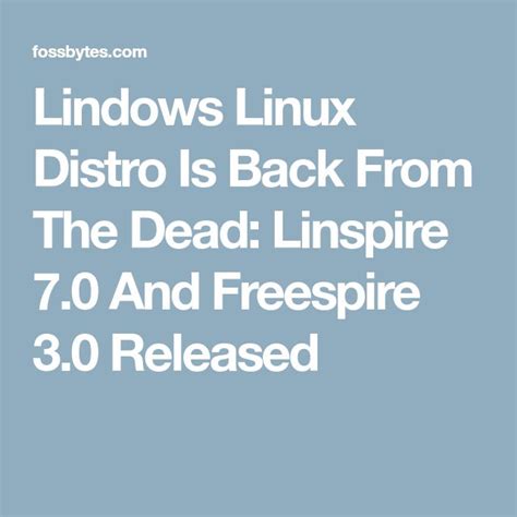 Lindows Linux Distro Is Back From The Dead: Linspire 7.0 And Freespire ...