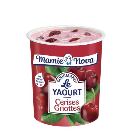 Yaourt Gourmand Aux Fruits Cerise Griotte Mamie Nova