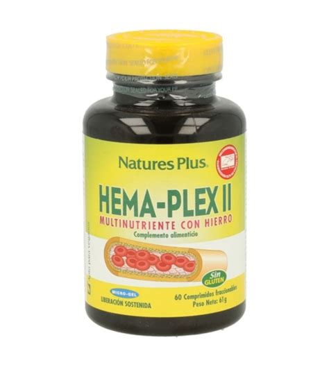 Comprar Hema plex 60 cápsulas Natures Plus al mejor precio Olaiz