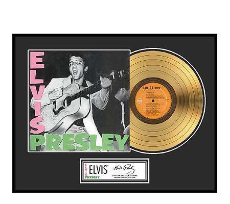 Elvis Presley Elvis Presley Framed Gold Plated Record QVC