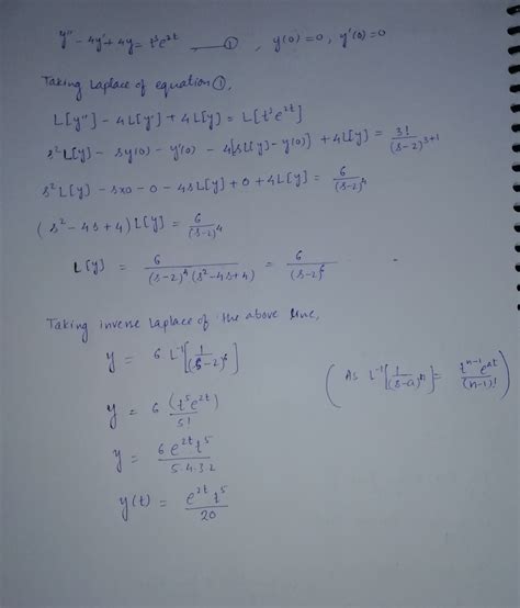 Solved Use Laplace Transform To Solve The Initial Value Problem