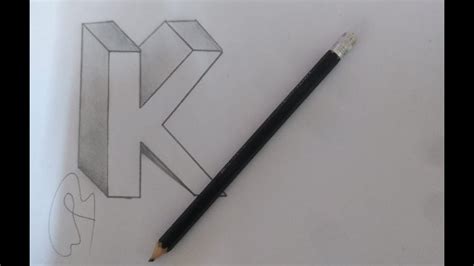 How To Draw The Letter K In 3d Drawing With Pencil Youtube