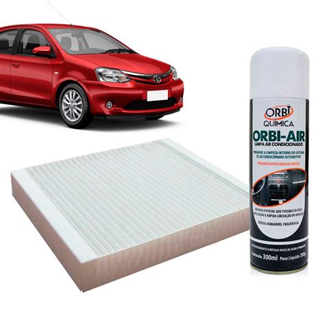 Filtro Do Ar Condicionado Cabine Toyota Etios 2013 Em Diante Limpa