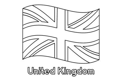 United Kingdom Flag Coloring Page SVG Cut file by Creative Fabrica ...