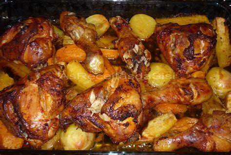 As Receitas Da Sisi Pernas De Frango Assadas Com Batatas