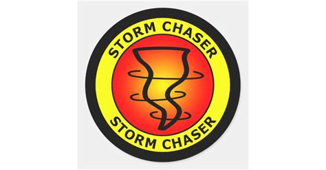 Storm Chaser Classic Round Sticker Zazzle