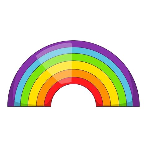 Icono de arco iris ilustración de dibujos animados de icono de vector