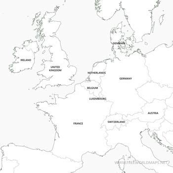 Western Europe PDF Map