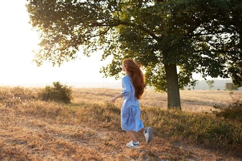 Free Photo | Full shot girl walking in nature