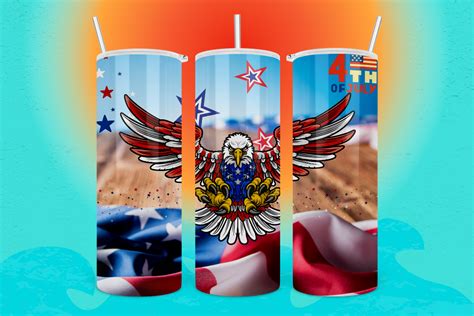 American Eagle Flying Flag July 4th Graphic by peangra · Creative Fabrica