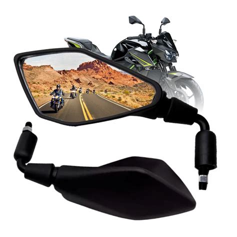 Retrovisor Modelo Z Rosca Honda Fixo Haste Curta Esportivo Kawasaki