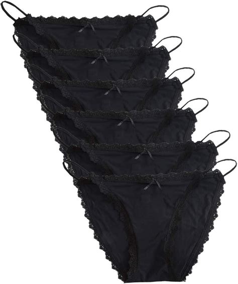 Nightaste Women Sexy Lace Silky String Bikini Panties Multi Pack Comfort Cheeky Underwear Briefs