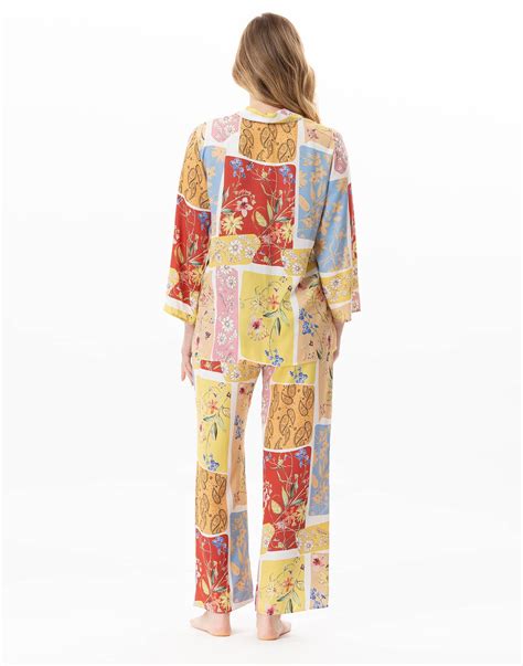 Pyjama Boutonn En Viscose Esterel Rose Lingerie Le Chat