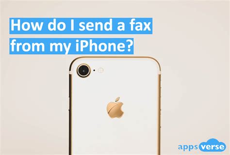 How do I send a fax from my iPhone?