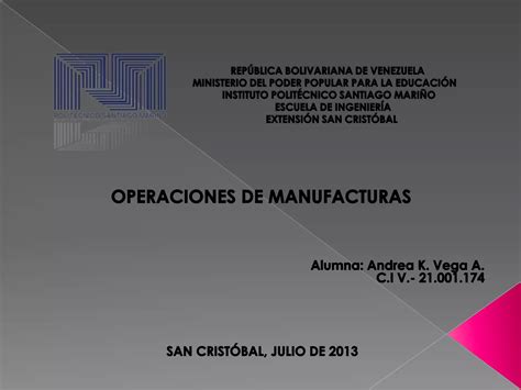 Procesos De Manufacturas Ppt