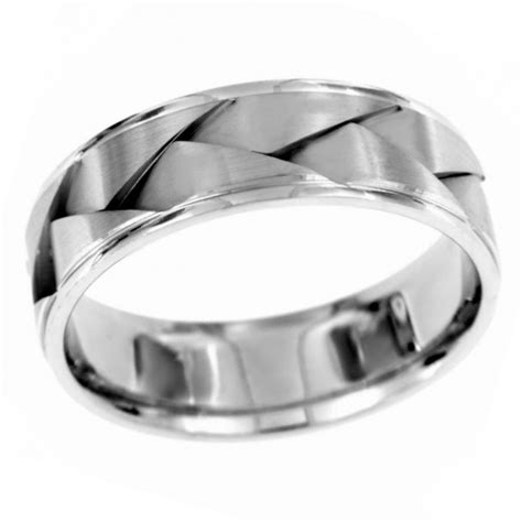 Kt White Gold Mens Wedding Band Joseph S Jewelry