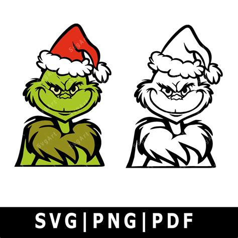 Christmas Grinch Face Svg File Free