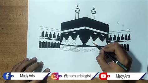 Hajj Mubarak To All Muslims How To Draw Kaaba Easily Hajj Drawings