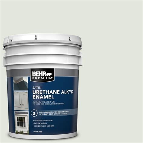 BEHR PREMIUM 5 Gal BL W06 Whispering Waterfall Urethane Alkyd Satin