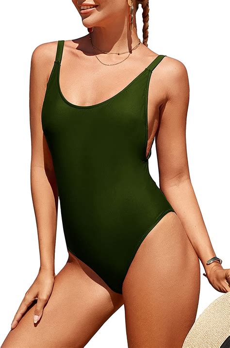 Prettygarden Women S One Piece Halter Straps U Neck Backness Swimsuits