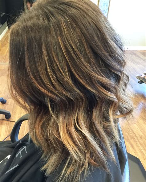 Gorgeous Sun Kissed Balayage For Short Brunette Hair