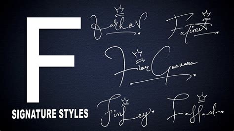 F Signature Styles Signature For My Name Start With F Signature Of