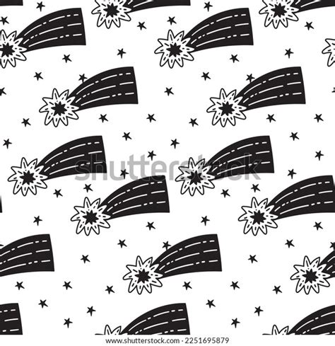 Cute Hand Drawn Shooting Star Doodle Stock Vector Royalty Free