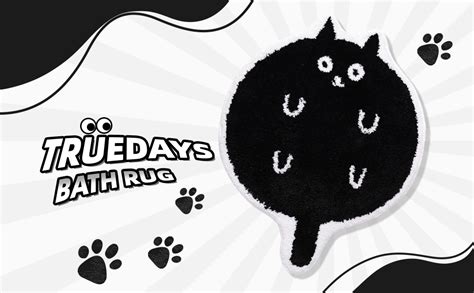 Amazon Truedays Cute Black Cat Bathroom Mat Non Slip Microfiber