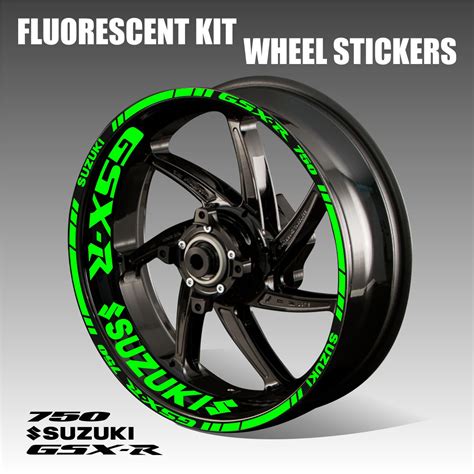 Suzuki Gsx R Wheel Decals Rim Stripes Motorcycle Wheel Stickers Rim