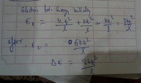 Three Charges Q Each Are Placed The Vertices Of An Equilateral Triangle