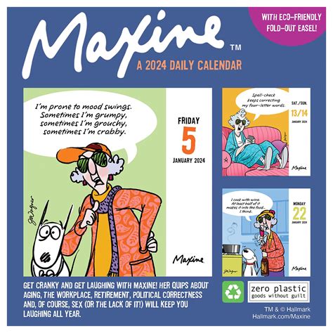 Maxine Desk Calendar 2024 Inga Regina