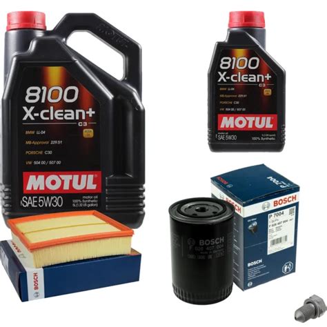 BOSCH INSPECTION SET 6L Motul 8100 X Clean 5W 30 Pour VW Audi Passat