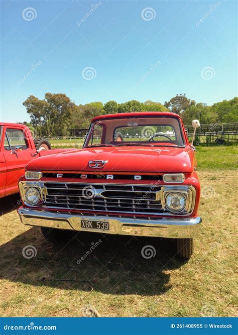 Old Red 1968 Ford F 100 Pickup Truck In The Countryside Nature