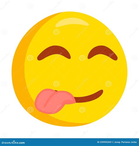 Savoring Food Emoji Icon Illustration Hungry Vector Symbol Emoticon