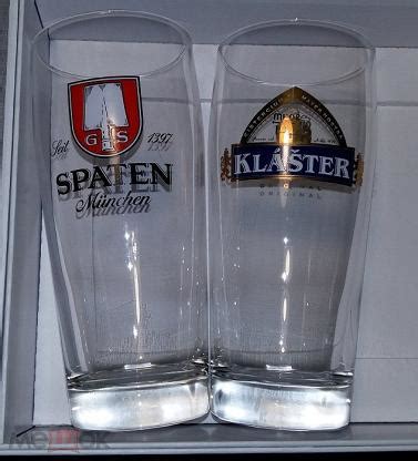 Коллекционный пивной бокал. Пиво KLASTER ( Чехия ) SPATEN ( Германия ...