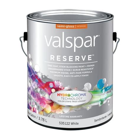 Shop Valspar Reserve White Semi Gloss Latex Interior Paint And Primer