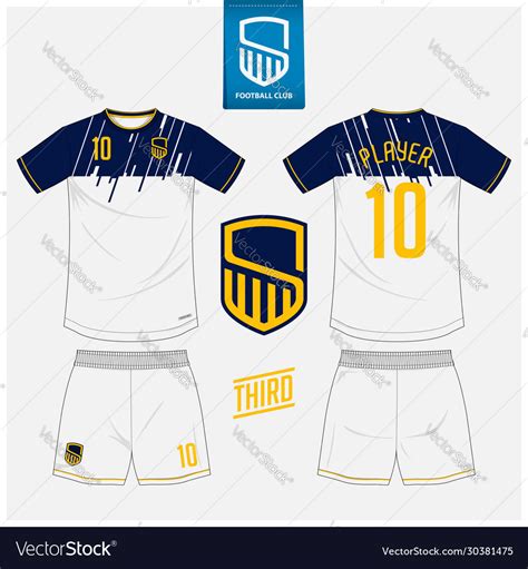 Soccer jersey football kit mockup template design Vector Image