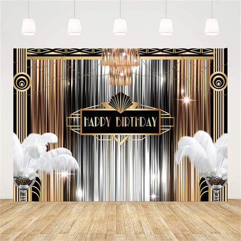 Ticuenicoa 7x5ft The Great Gatsby Theme Birthday Backdrop