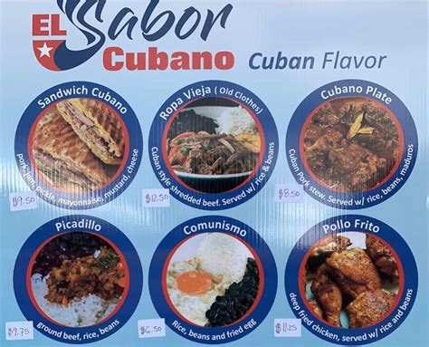 Online Menu of El Sabor Cubano Restaurant, Portland, Oregon, 97266 - Zmenu