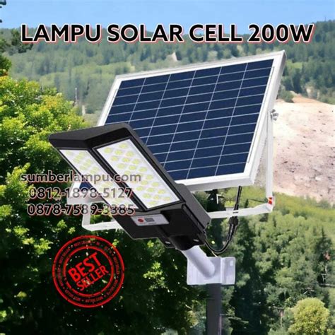 Jual Lampu SOLAR CELL 200W LED Harga Terbaru Sinar Cahaya