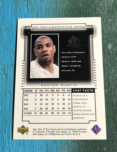 2000 01 SP Top Prospects 1 Kenyon Martin RC For Sale Online EBay