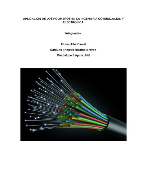 Aplicación de polímeros en la ingenieria de comunicaciones y