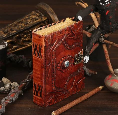 Hocus Pocus Leather Journal Blank Spell Book Of Shadows Grimoire