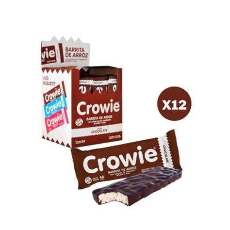 Barritas De Arroz Chocolate Negro X 12 U CROWIE Fresh