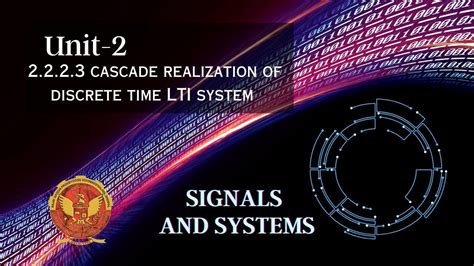 Cascade Realization Of Discrete Time Lti System Unit