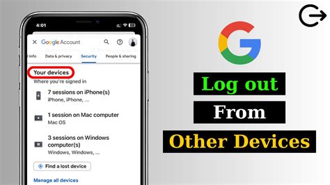 How To Remove Google Account From Other Devices Sign Out Gmail